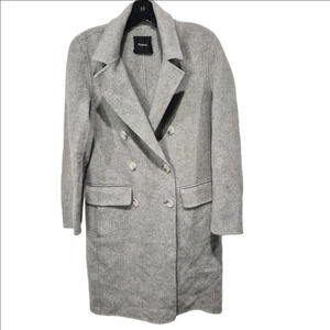 Theory Cashmere Wool Light Gray Trench Coat
